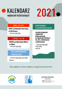 Kalendarz wydarzeń kulturalnych w 2021 r.